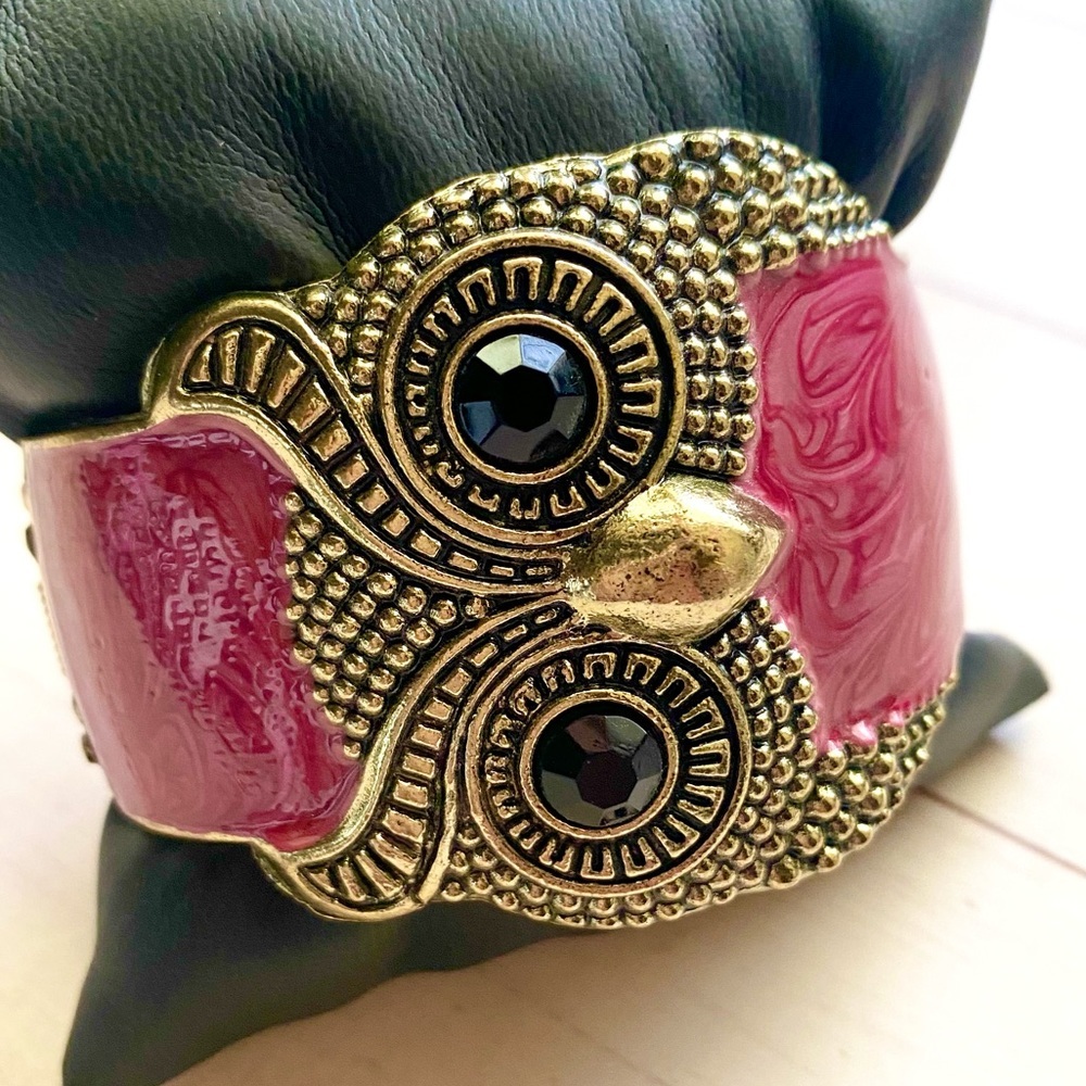 Beautiful Owl Hinged Cuff Bracelet # 1